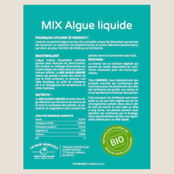 Mix algue liquide et biochar de Carence – Image 2